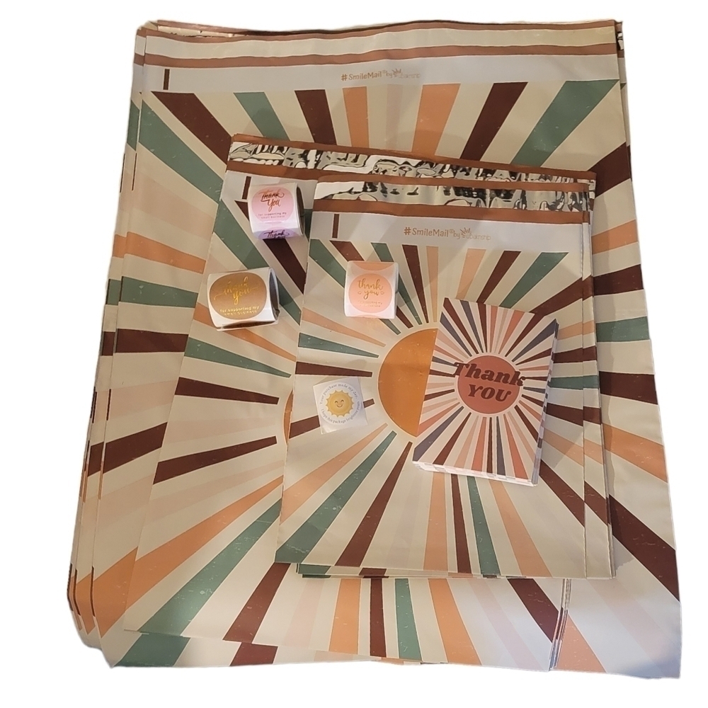 30PK of BOHO ☀️SUN☀️PRINT  POLY MAILERS🌅